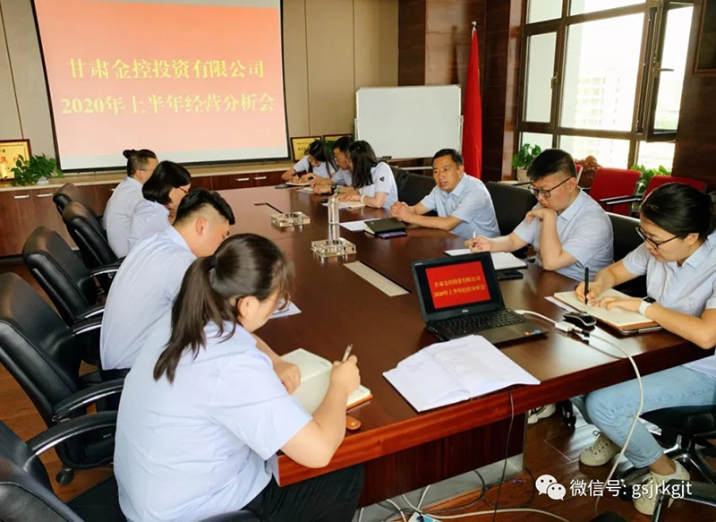 甘肃w66利来投资公司召开2020年上半年经营分析会